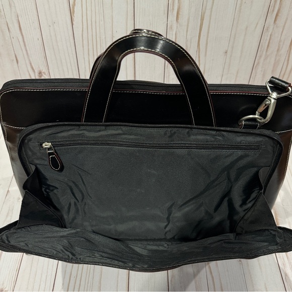Samsonite Messenger Shoulder Bag Briefcase Black Multi Pockets Executive - Picture 12 of 13